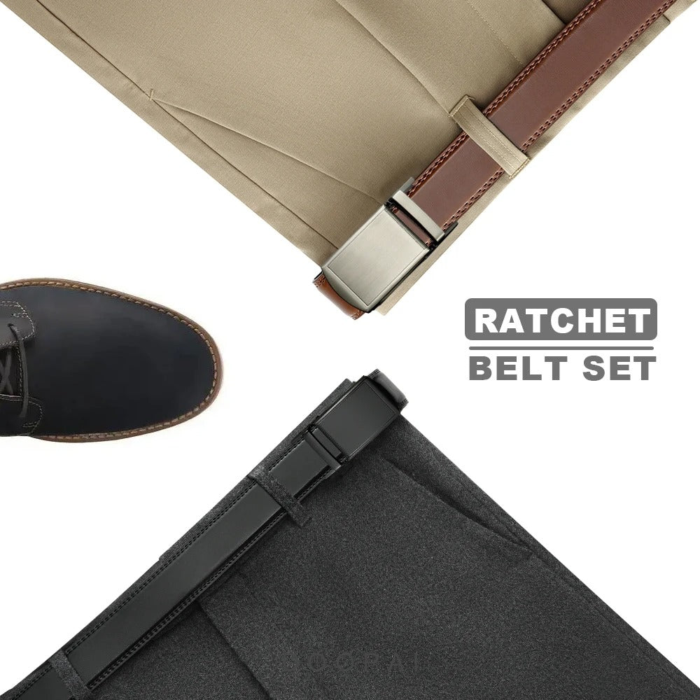 Herren Leder Luxus Gürtel (Ratsche Gürtel)