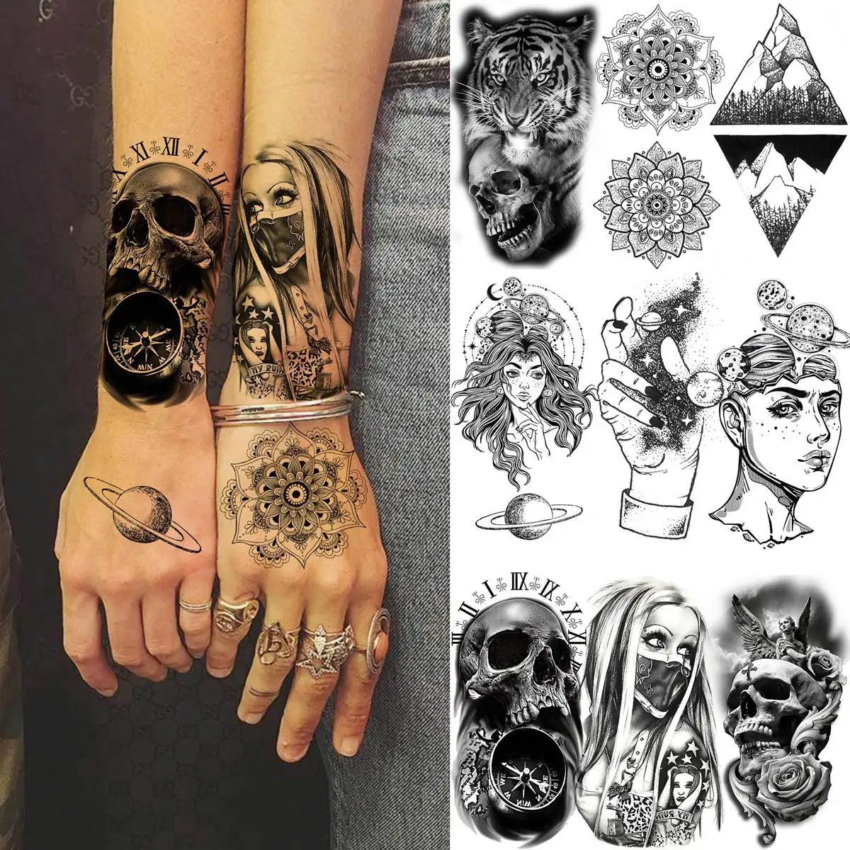 Temporärer Tattoo (52 Stück)