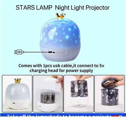 Crown Galaxy Projektor 21 in 1 Licht Lampe (Kinder)