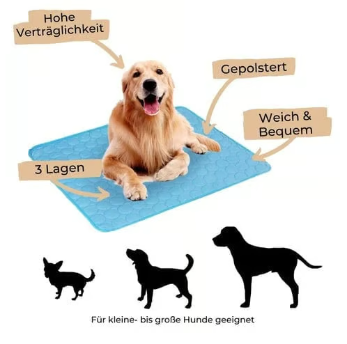 Kühlende Matte für Tiere