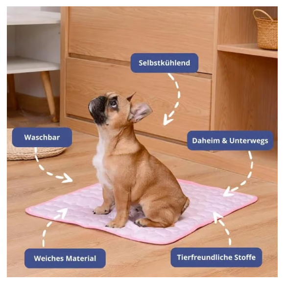 Kühlende Matte für Tiere