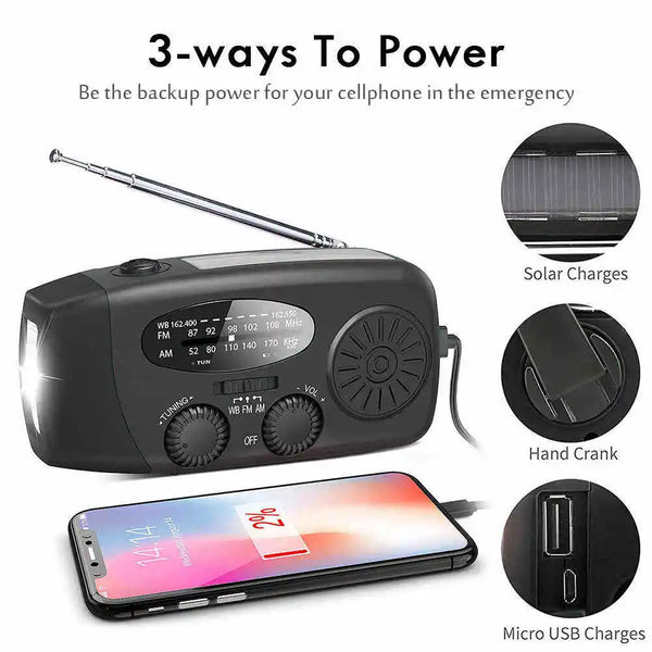 Notfall-Kurbelradio Powerbank Pro
