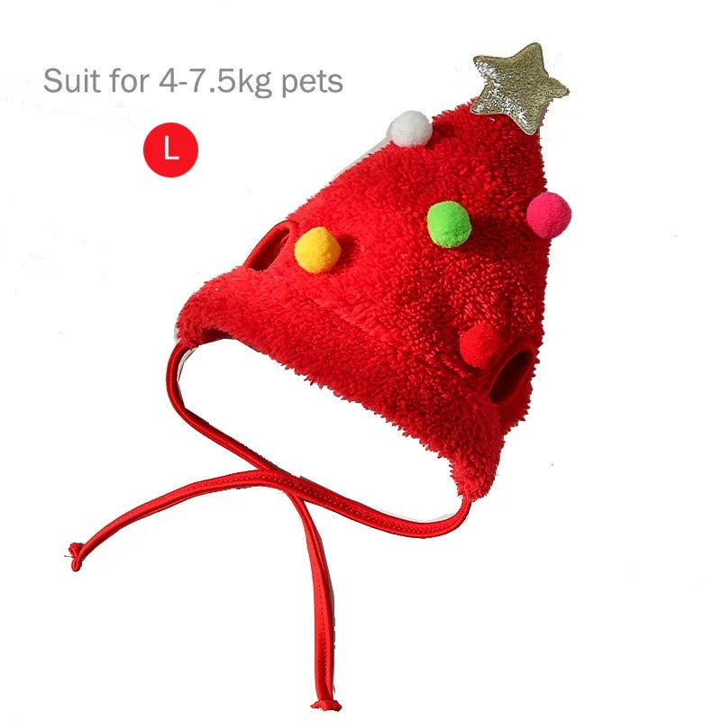 Lustiger Hund Weihnachtsmütze Haustiere