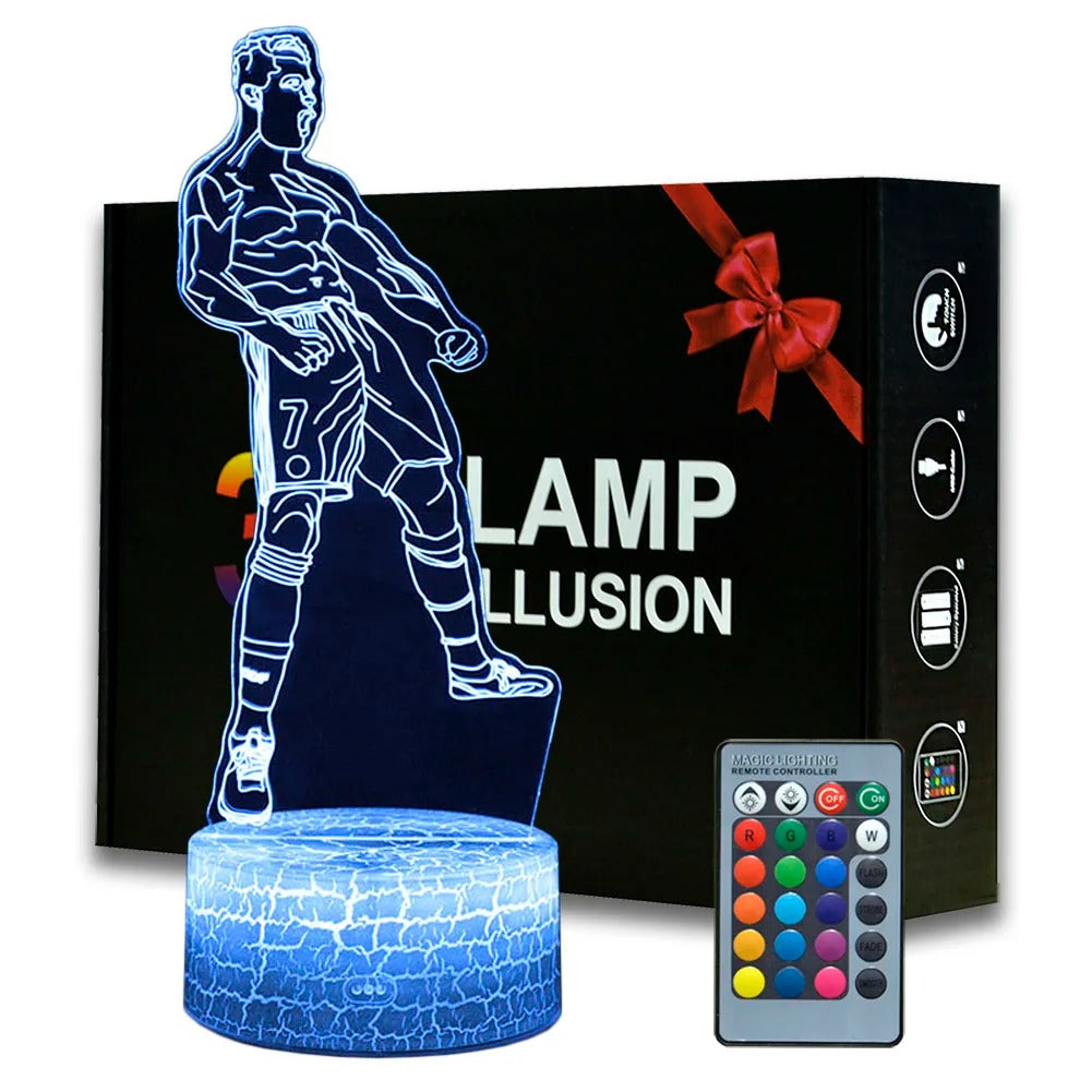 Magiclux Neuheit Beleuchtung 3D Illusion LED Lampe (Ronaldo)
