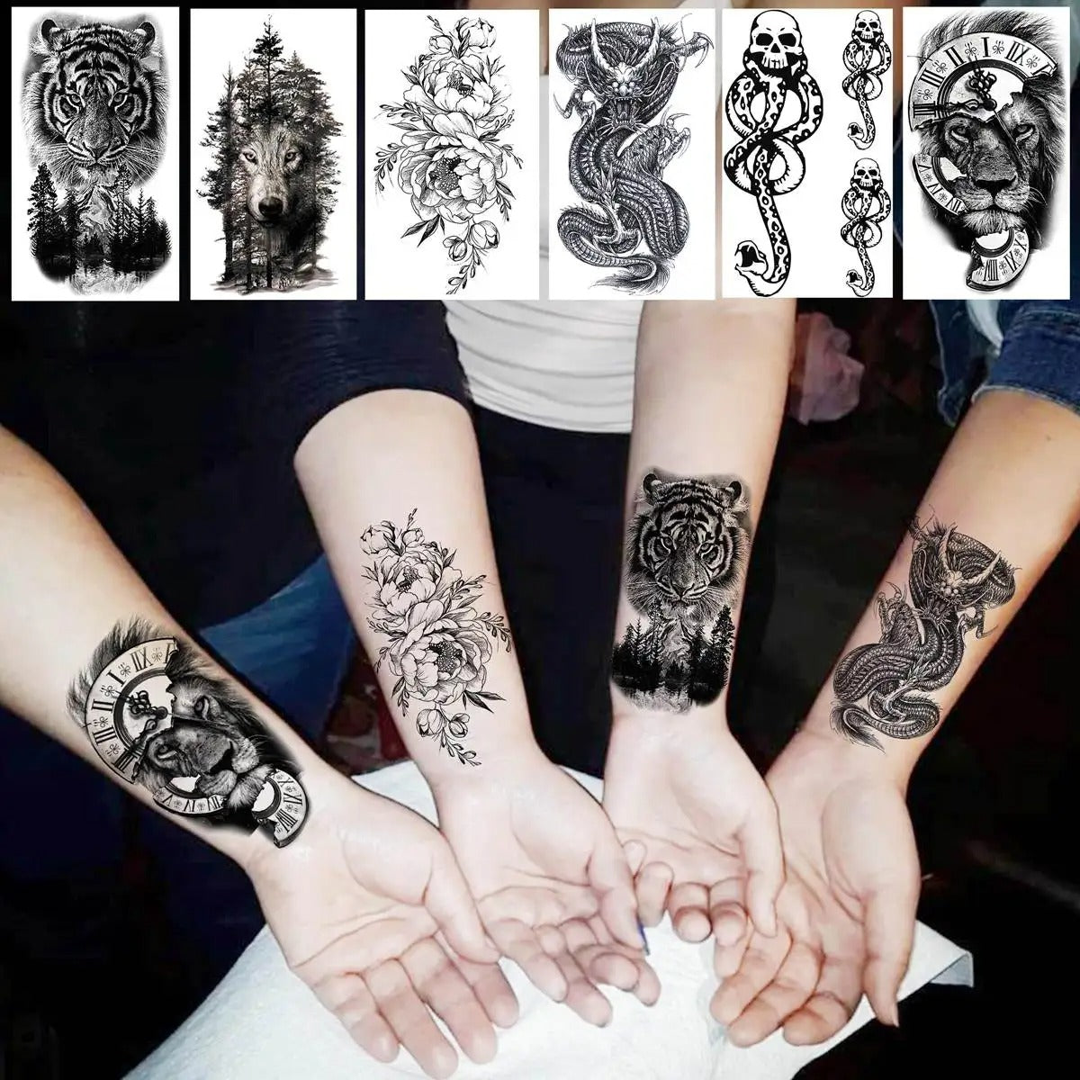 Temporärer Tattoo (52 Stück)