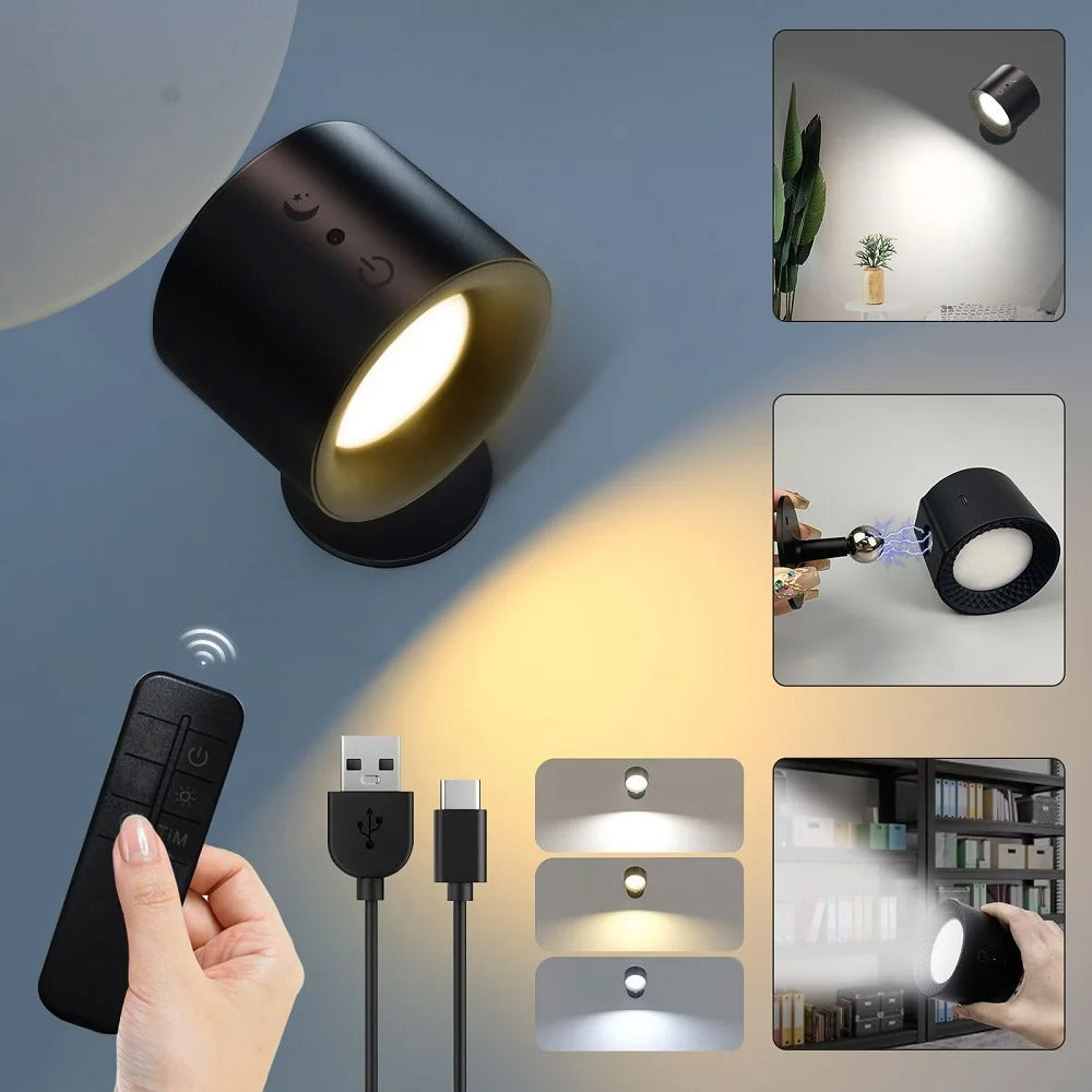 LED Wandleuchter Licht Touch Control Doppelkopf Wandleuchte 360 drehbar 3 Farben