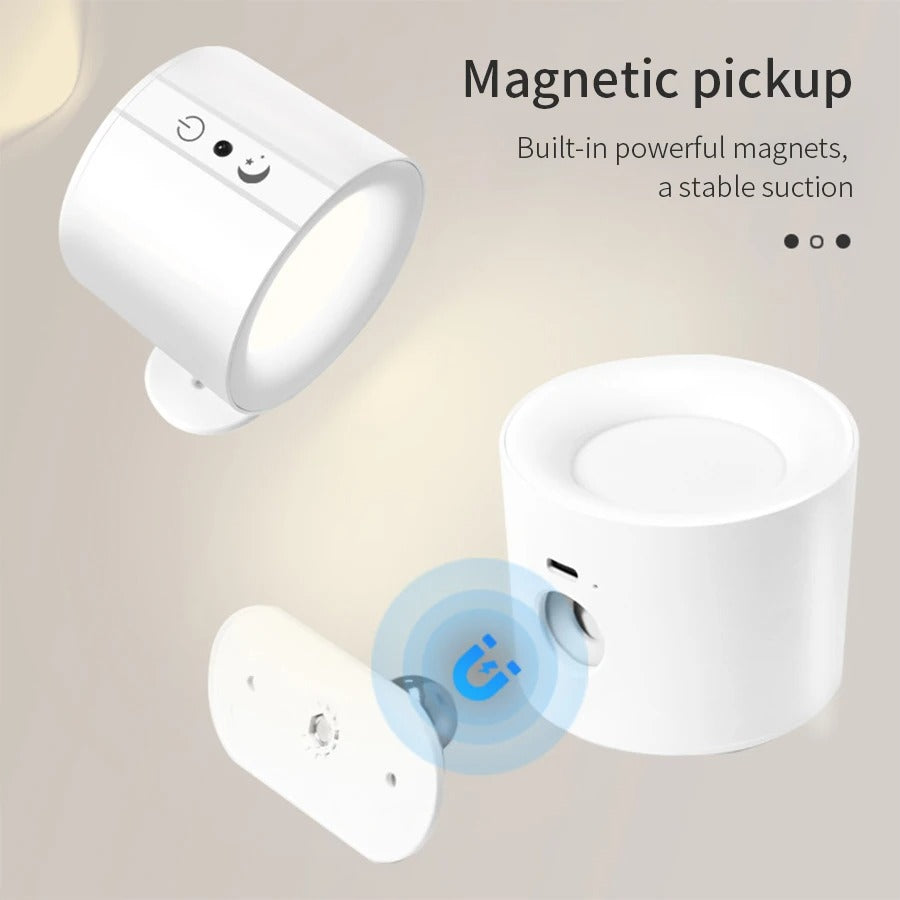 LED Wandleuchter Licht Touch Control Doppelkopf Wandleuchte 360 drehbar 3 Farben