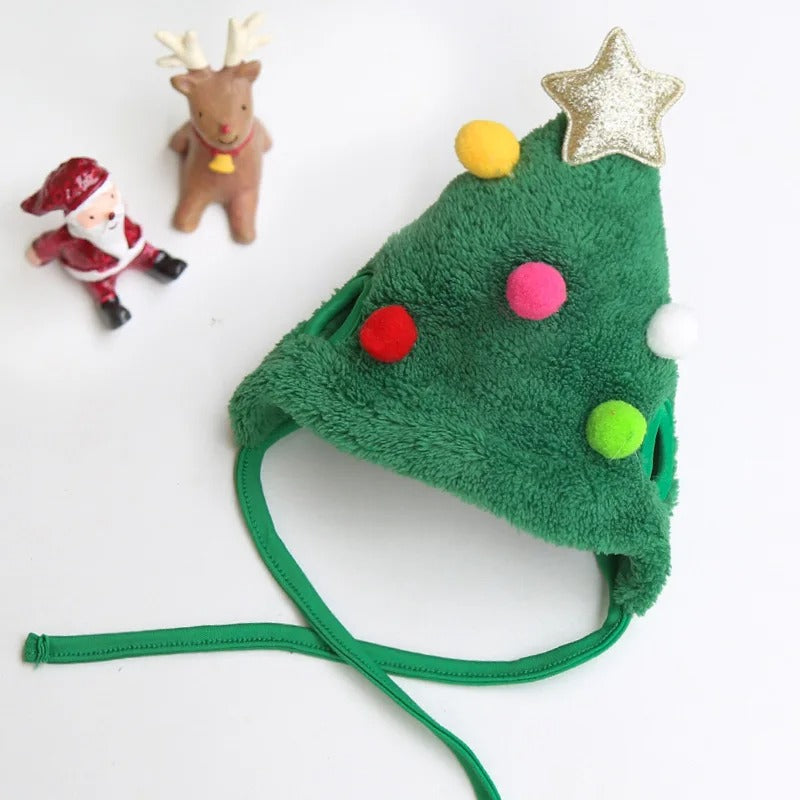 Lustiger Hund Weihnachtsmütze Haustiere