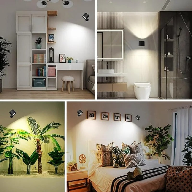 LED Wandleuchter Licht Touch Control Doppelkopf Wandleuchte 360 drehbar 3 Farben