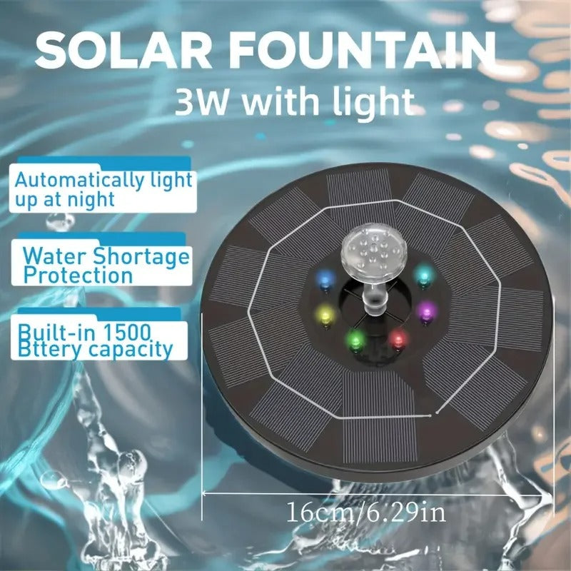 3,5 W LED-Solar-Brunnenpumpe mit 6 Düsen für Vogelbad