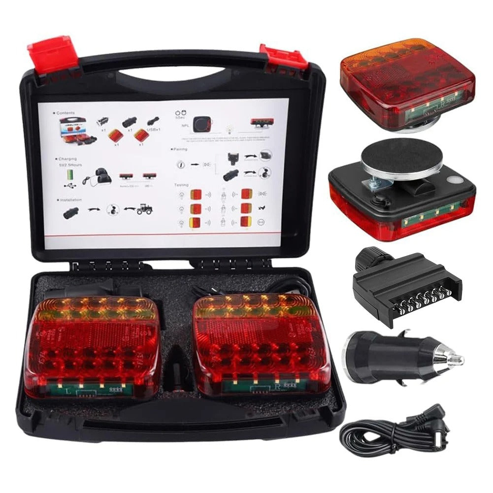 Kabellose Anhängerleuchten, magnetische LED-Rücklichter