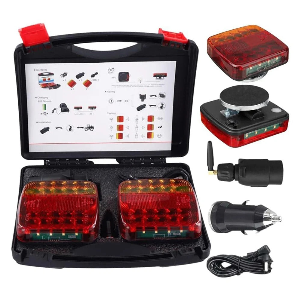Kabellose Anhängerleuchten, magnetische LED-Rücklichter